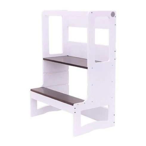 MY HAPPY HELPERS  - EVO Duo - Double Learning Tower - White and Walnut